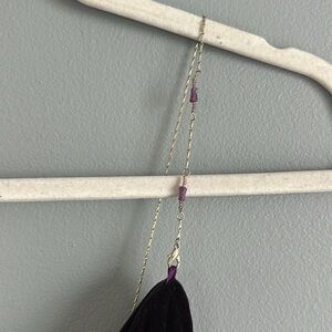 Purple Velvet Spaghetti Strap Dress